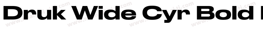 Druk Wide Cyr Bold Italic字体转换
